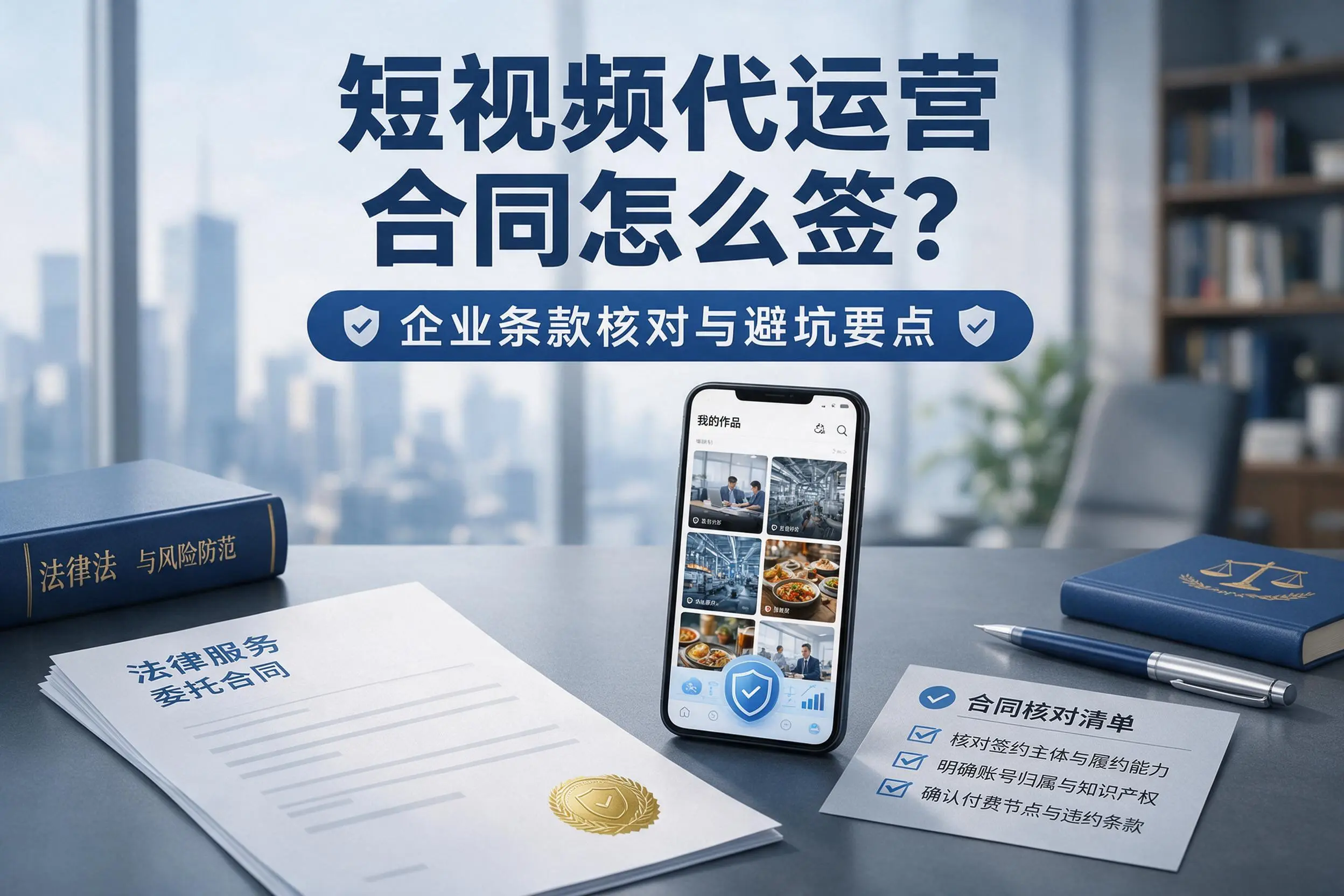 短视频代运营合同怎么签？菏泽企业条款核对与避坑要点