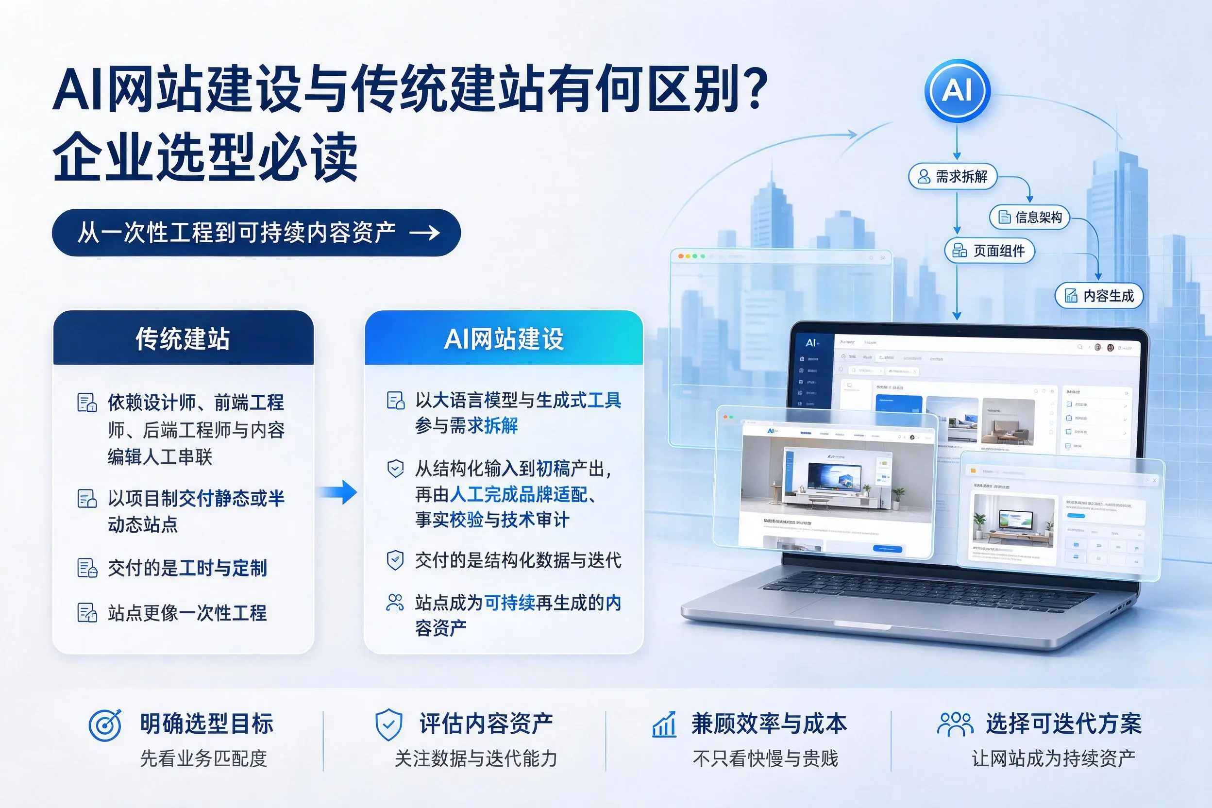 AI网站建设与传统建站有何区别？菏泽企业选型必读