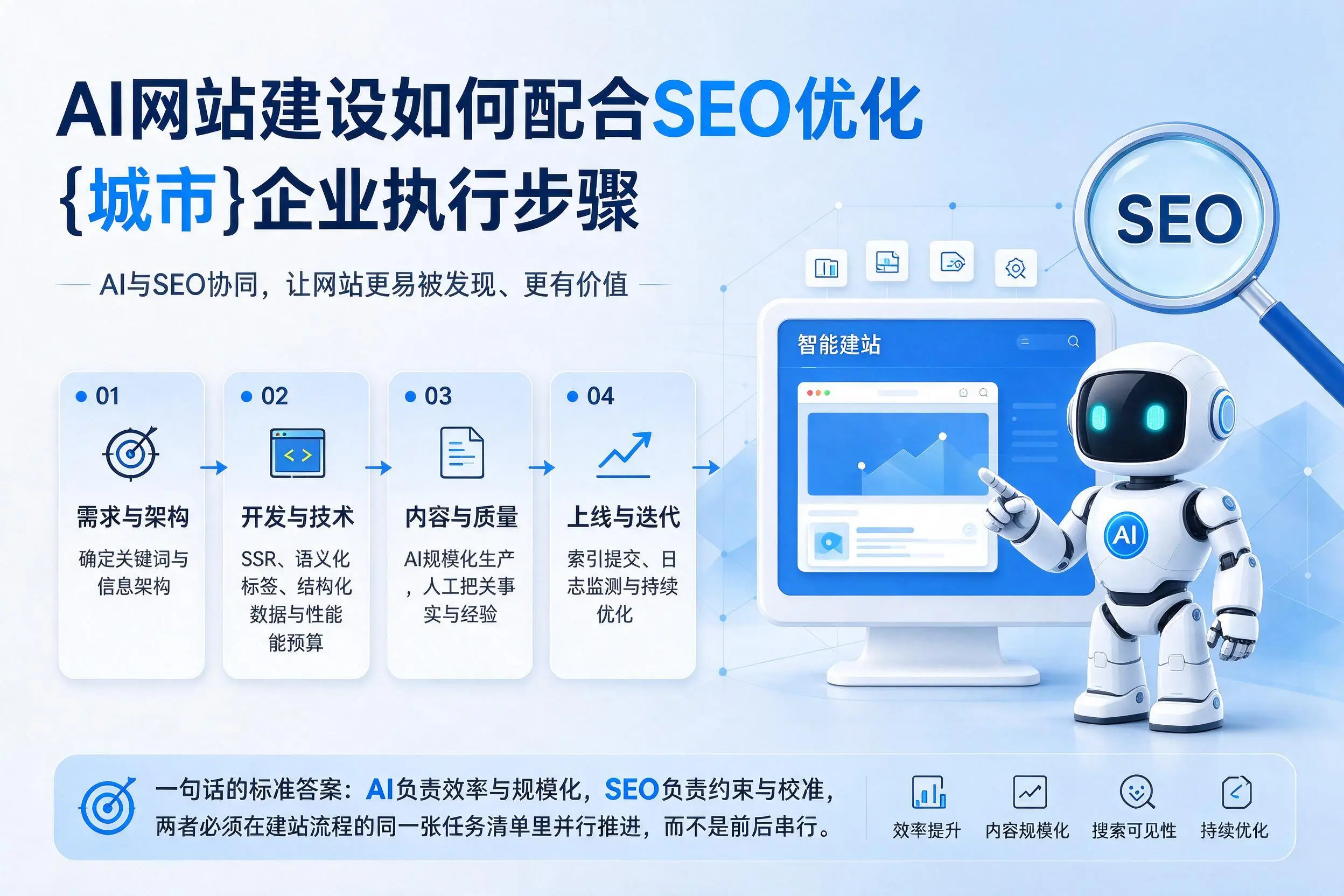 AI网站建设如何配合SEO优化,菏泽企业执行步骤
