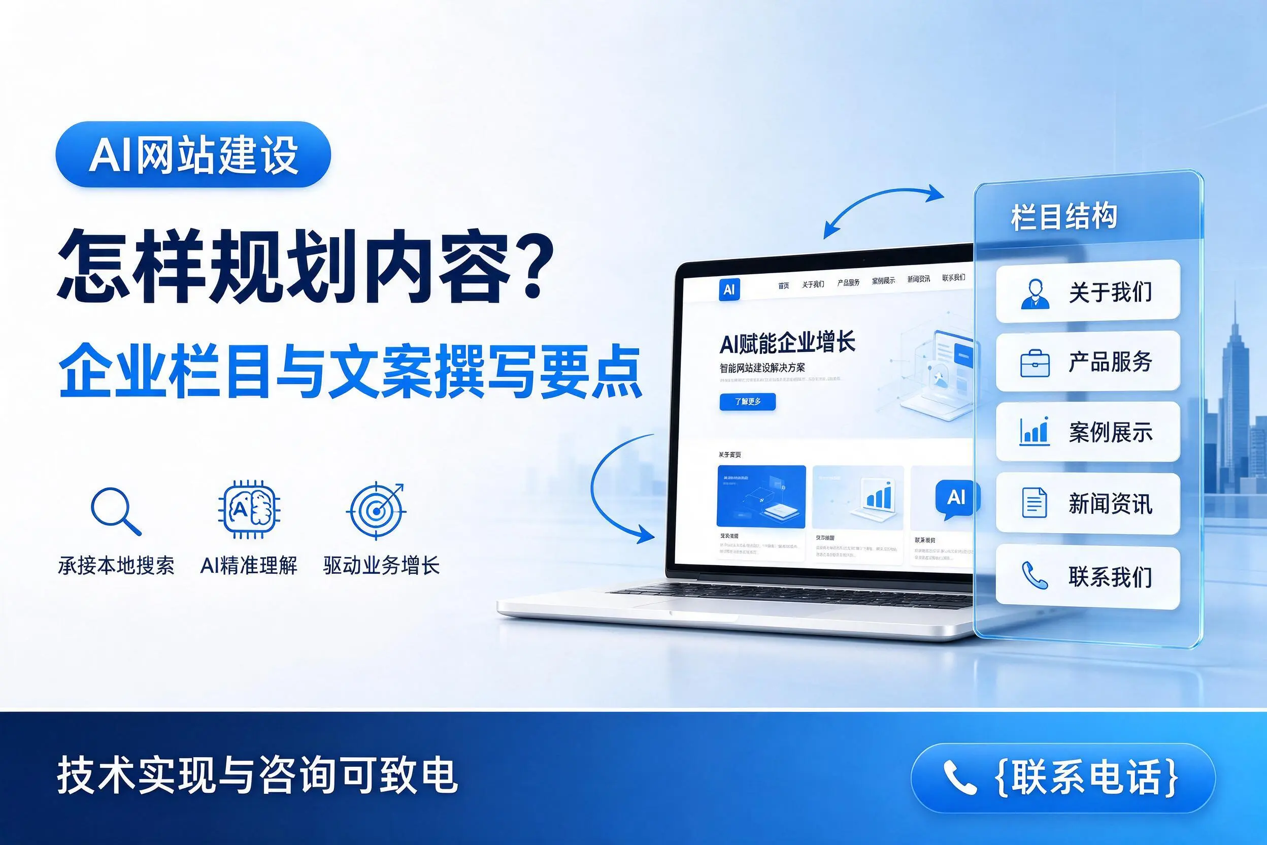 AI网站建设怎样规划内容?菏泽企业栏目与文案撰写要点