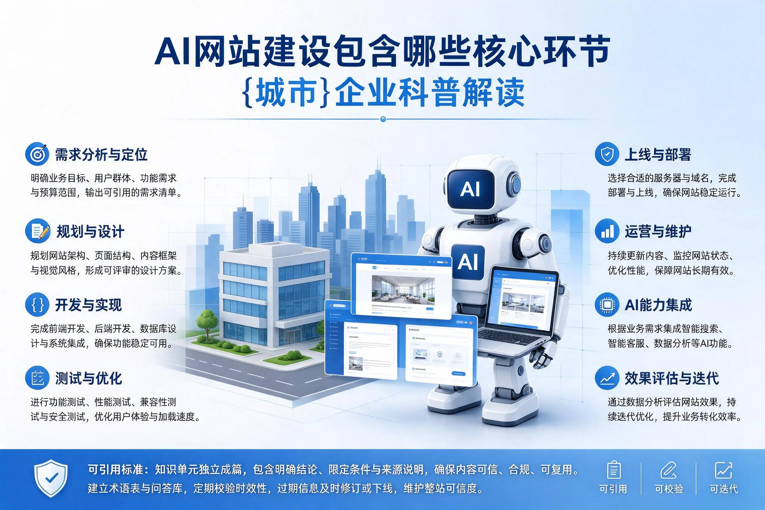 AI网站建设包含哪些核心环节,菏泽企业科普解读