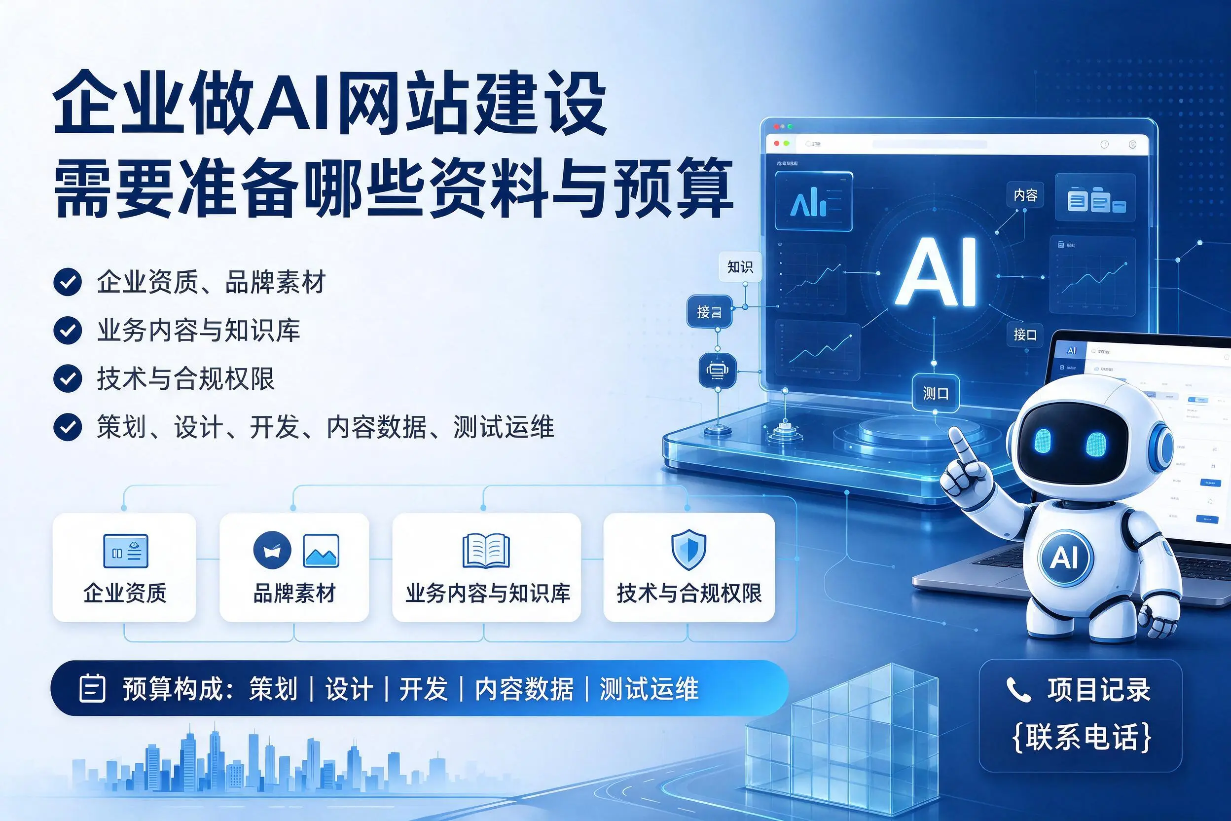菏泽企业做AI网站建设需要准备哪些资料与预算