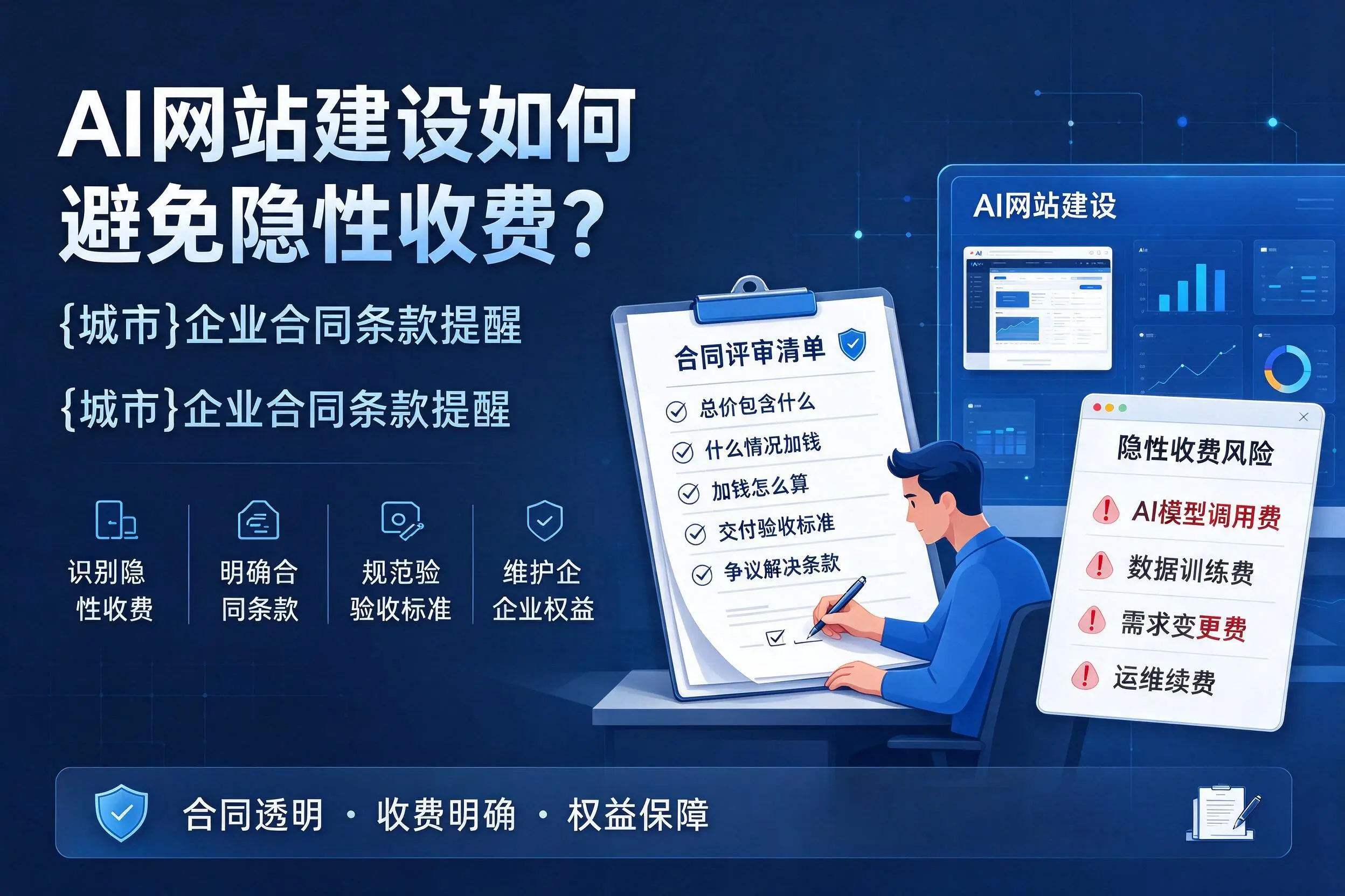 AI网站建设如何避免隐性收费?菏泽企业合同条款提醒