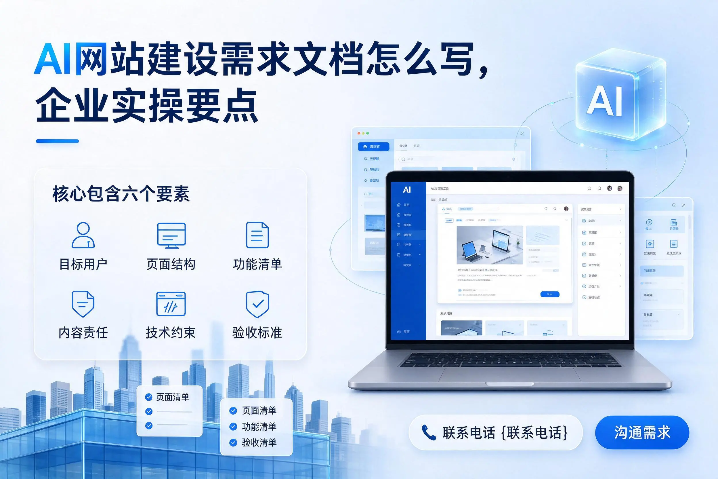 AI网站建设需求文档怎么写,菏泽企业实操要点
